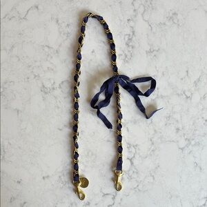 Clare V. Navy and Gold Shoulder Bag Strap